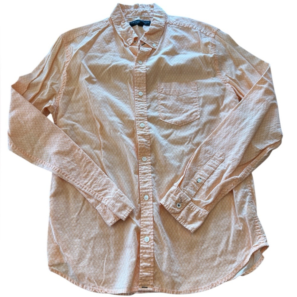 Men’s Aeropostale Orange Long Sleeve Button Down Dress Shirt M